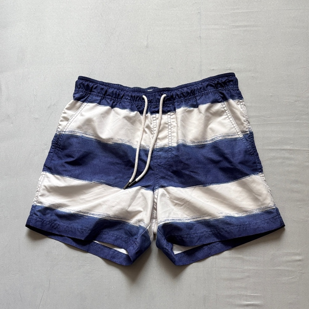 American Eagle Outfitters Navy and White Swim Trunks
